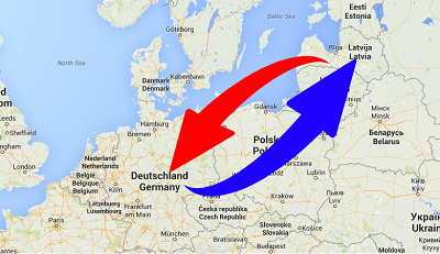 Transport från Tyskland till Lettland och från Lettland till Tyskland