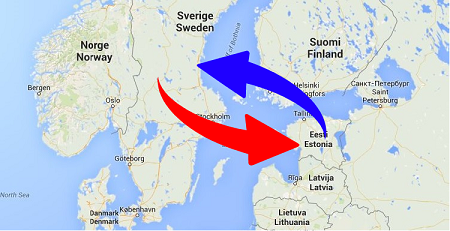 Transport från Sverige till Estland och från Estland till Sverige. Frakt från Sverige till Estland