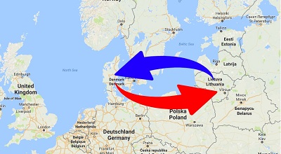 Transport Litauen til Danmark og Danmark til Litauen.