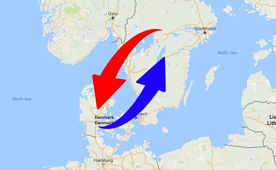 Transport Sverige til Danmark og Danmark til Sverige