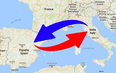 Trasporti Italia alla Spagna