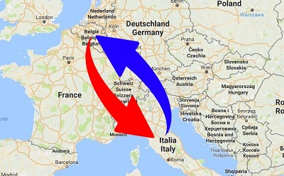 Trasporti Italia alla Belgio